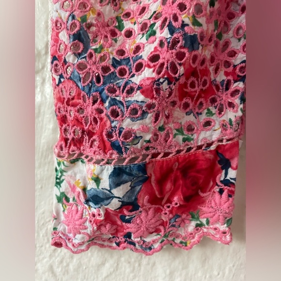 LoveShackFancy Rush Of Red Novalie Scoop Neck Mini Dress SKU: 11315774; S - Picture 3 of 12